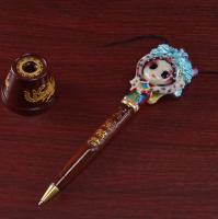 Bolígrafo de maquillaje facial de la Ópera de Pekín, bolígrafo de personaje de ópera de dibujos animados versión Q de estilo chino, regalo creativo - details 4