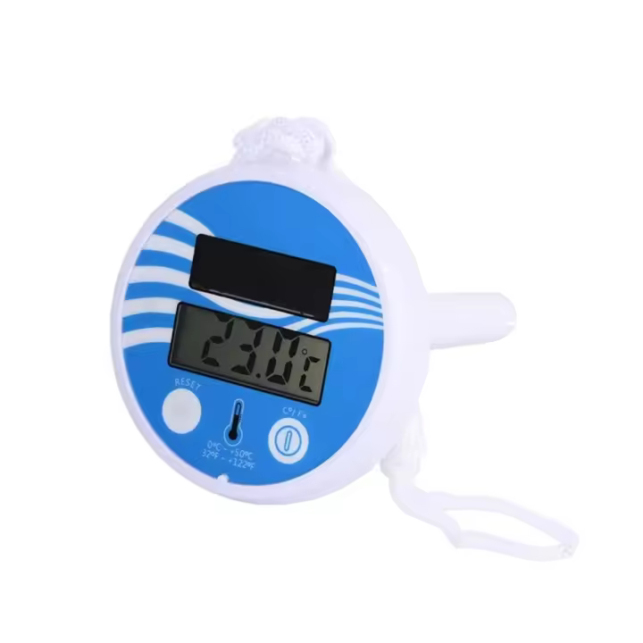 ABS Digital Thermometer Solar Powered LCD Display Water Temp Tester Floating Waterproof Floating Pool Thermometer Bath Water - 1
