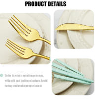 Juego de Vajilla de Acero Inoxidable de 16 Piezas Cuchillos, Tenedores, Cucharas de Postre Verde Menta Set de Cocina para el Hogar - details 1