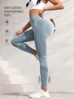 Mallas de yoga de cintura alta con realce de glúteos, compresión, elásticas, que absorben la humedad, transpirables, ideales para yoga, entrenamiento, correr y gimnasio - Ropa deportiva para mujer. - details 17