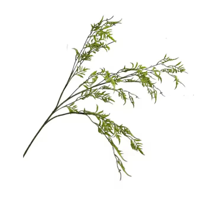 Rama de hoja persa Artificial grande, plantas de hojas de helecho falsas realistas y elegantes, plantas verdes simuladas de plástico, escritorio para sala de estar - 1