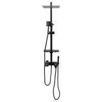 Sistema de ducha de acero inoxidable 304, juego de ducha de lluvia para baño negro, montaje en pared para casas, hoteles, escuelas, Apartamentos - details 2