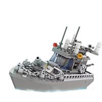Kit de construcción de acorazado, juguetes del ejército, barco de la Marina, barco de guerra con casco sólido y cubierta, juego de bloques de construcción militar - details 0