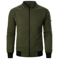Cuadros de hombre, chaqueta con cremallera y cuello alto, nuevo estilo e - details 26