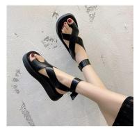 Sandalias de verano con punta redonda, estilo de Color sólido, versión, zapatos individuales cómodos para mujer - details 10