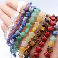 Piedra de cristal Natural en forma de estrella, 21 piezas, cuentas sueltas, piedras preciosas hechas a mano, accesorios para hacer joyas, 10mm - details 7