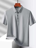 Campamento de verano para hombres, M-5XL, camiseta de manga corta de secado rápido, palo de golf elástico de seda helada transpirable, morado, 18 colores - details 15
