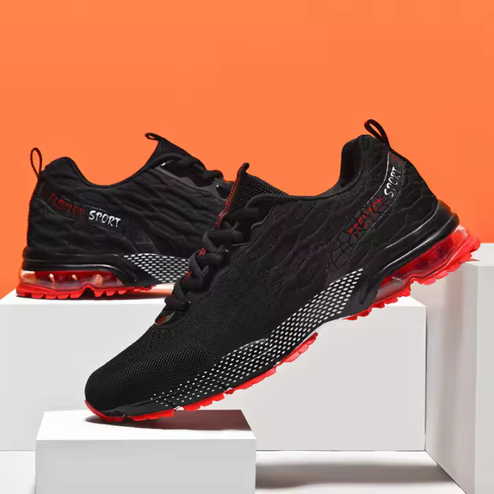 Zapatillas de moda para hombre Flyknit Mesh Zapatillas de deporte de moda Casual zapatos con cojín de aire cómodos zapatos para correr de suela suave - 1