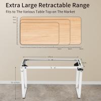 160x70cm Mesa Escritorio Elevable, Mesa Elevable Escritorio, Mesa Gaming Blanco, Secretaria Elevatoria, Memoria de Altura Ajustable, Adecuado para Estudiar, Trabajar, Juegos - details 8