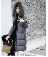 Abrigo de plumón para mujer, chaqueta de invierno con cuello de piel grande, chaqueta gruesa ajustada, Chaqueta de algodón con capucha a la moda, chaqueta larga de invierno para mujer - details 16