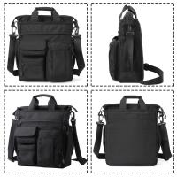 Ogetok Bolso bandolera Oxford negro para hombre, bolso de hombro informal con múltiples bolsillos para desplazamientos y salidas, correa ajustable - details 6