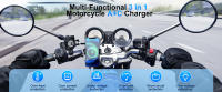 Cargador USB de Motocicleta y Coche Tipo-C PD QC3.0 Carga Rápida Impermeable con Soporte - details 0