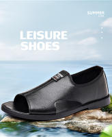 Nuevas Sandalias de Verano 2025 Zapatos Casuales para Hombres de Suela Suave y Transpirable de Cuero Antideslizante al Aire Libre - details 1