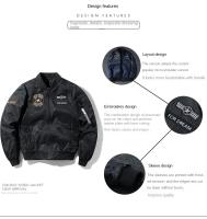 Chaqueta de piloto de la Fuerza Aérea para hombre, traje de béisbol de otoño/invierno, marca de moda, doble cara, grueso, grande - details 1