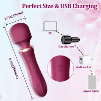 Varita de masaje AV 3 en 1 para mujer, consolador vibrador para punto G, estimulador de pezón y Vagina, función de calefacción, 10 potentes vibraciones, Motor Dual - details 6