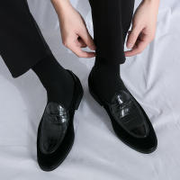 Mocasines de piel sintética para hombre, zapatos informales de cuero sintético, a la moda, para negocios, bodas y fiestas - details 20