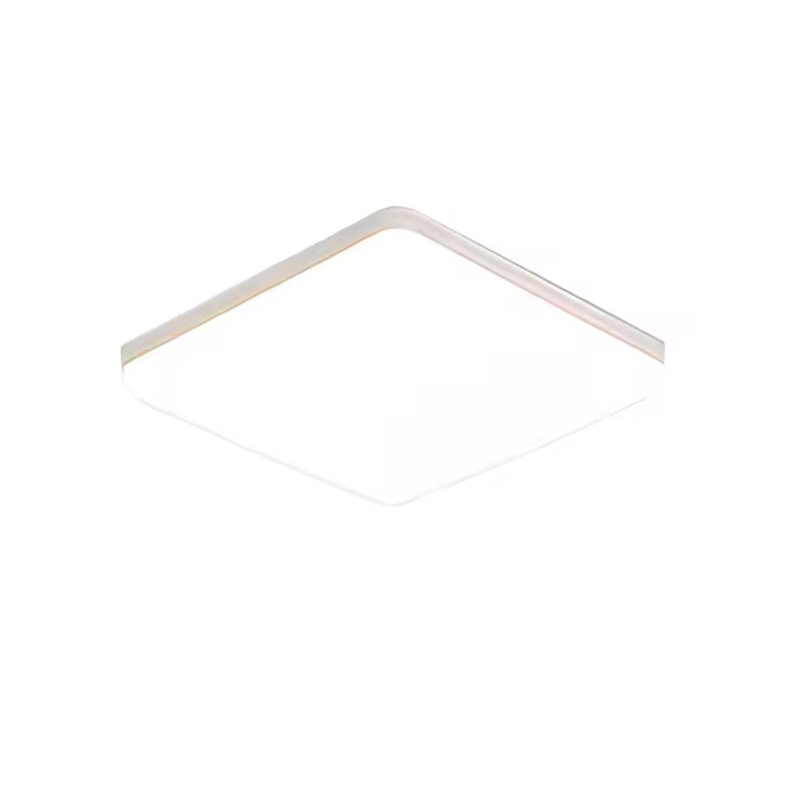 Lámpara LED de techo cuadrada GOECO, color blanco, 23x23x3,5 cm, luz cálida 3000K, 36W, ideal para decoración moderna - 1