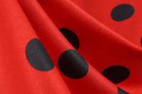 Puff short sleeve polka dot vintage women summer peter pan collar elegant a-line midi party dress - details 8
