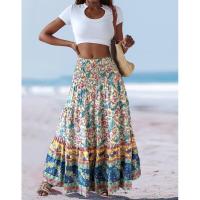 Vestido largo holgado con estampado y cintura elástica para mujer, verano 2025 - details 9
