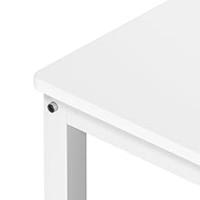 4 Personen Esstisch-Set, 110cm Küchentisch-Set für 4 Personen, 2 Stühle mit Rückenlehne