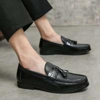 Zapatos casuales de cuero genuino para hombre, vestido de diseñador de negocios, oficina, moda con purpurina, superventas en China - details 9