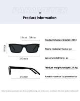 Gafas de sol cuadradas clásicas retro para mujer y hombre, gafas de sol con montura vintage de marca de lujo a la moda, gafas de sol modernas para mujer y hombre UV400 - details 5