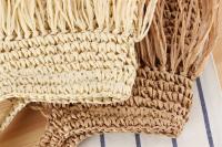 Bolso tejido hecho a mano con borla elegante coreana, vacaciones en la playa, bolso de hombro versátil de gran capacidad, moda - details 7