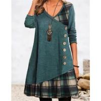 Vestido de manga larga para mujer, vestidos estampados a la moda, otoño - details 1