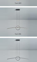 NEO Gleam-Lámpara Led minimalista para decoración del hogar, candelabro moderno de color negro y dorado para comedor, cocina y Bar - details 4
