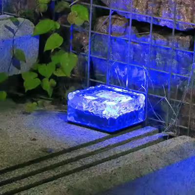 Luz de Hielo de Ladrillo Solar Iluminación al Aire Libre Impermeable para Camino, Escalera, Jardín, Patio, Fiesta, Navidad - 1