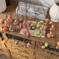 Ramas de calabaza artificiales de 12 frutas de planta verde, simulación realista hecha a mano, plantas falsas elegantes, decoración del hogar - details 9
