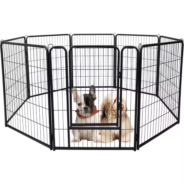 UISEBRT Parque para Cachorros Portón Flexible Plegable para Perros, Gatos, Conejos - 1
