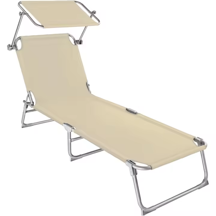 Silla Plegable Resistente a la Intemperie Tumbona de Piscina Regulable con Respalda - 1