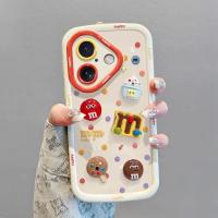 Funda protectora con correa anticaídas y diseño de burbujas 3D de dibujos animados, compatible con iPhone 16 Pro Max, 15 Plus y iPhone 14 Pro Series. - details 1