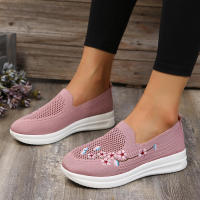 Zapatillas de deporte de malla transpirable para mujer, zapatos cómodos con flores, suaves y sólidos, a la moda, ligeros, 2022 - details 17