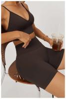 Pantalones cortos deportivos mejorados de cintura alta para yoga sin costuras para mujer, utilizados para gimnasios y ciclismo - details 17