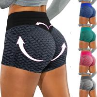 Pantalones cortos de yoga de panal de gran tamaño para mujer, pantalones deportivos de jacquard de tres puntos, pantalones cortos de yoga para fitness con bolsillo de panal - details 1