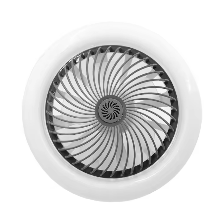 Ventilador de Techo Blanco Motor DC 20W Velocidad del Viento Ajustable con Control Remoto - 1