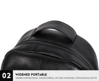 Mochila de piel auténtica 100% para hombre, mochila para portátil de 14 pulgadas, vintage, a la moda - details 16