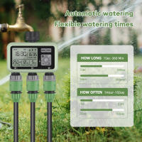 Regadera inteligente con control remoto, dispositivo automático de 3 válvulas, Digital, para jardín, flores - details 4