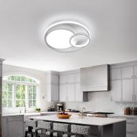 Goeco Lámpara de techo LED moderna blanca 50W Acrílico Redondo Luz fría Montaje semi-flush - details 5