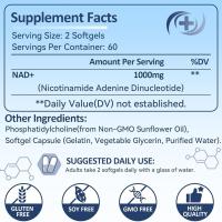 Suplemento de NAD+ de Alta Potencia 1000MG Alta Absorción Impulso de Energía y Reparación de DNA - details 3