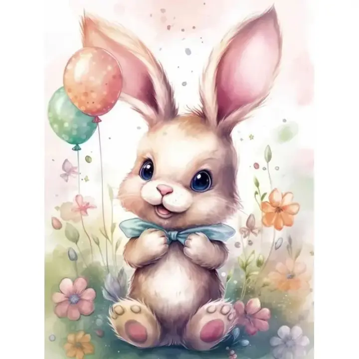 RUOPOTY Pintura Moderna con Números en Cavas Arte de Dibujo de Animal Bonito Artesanías Decoraciones de Pared Regalo para Adultos Juego de Pintura con Números Material de Lona Tamaño 40x50cm - 1