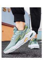 Zapatos De Hombre antideslizantes transpirables De malla De verano De tiro alto con logotipo De marca, Zapatos deportivos informales para correr para Hombre - details 7