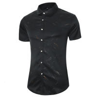 Camisas de Negocios Casuales para Hombres Estampado Elegante, Elástico, Sin Hierro, Ropa de Oficina Formal, Talla Grande, Moda de Trabajo - details 3