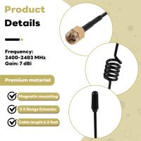 Amplificador de antena WiFi 7dBi 2,4 GHz para LAN inalámbrica WLAN - details 5