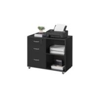 Mesa de Escritorio con Ruedas Oficina Extraíble de 80x48x76 cm Negro Para Ordenador PC Impresora Despacho Estudio - details 6