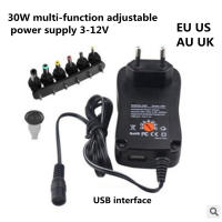 Adaptador de fuente de alimentación ajustable, Cargador Universal para tira de bombillas LED CCTV, 3V, 4,5 V, 5V, 6V, 7,5 V, 9V, 12V, 2A, 2.5A, CA/CC - details 1