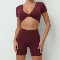 Traje de entrenamiento de yoga para mujer, conjunto de gimnasio, sujetador deportivo, pantalones, ropa deportiva - details 2