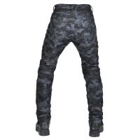 Jeans de motocicleta para hombres y mujeres, camuflaje azul malla de verano transpirable locomotora slim-fit anti-caída pantalones de ciclismo. - details 4